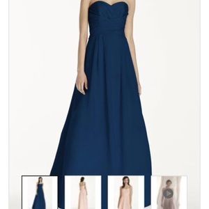 David’s Bridal full length bridesmaids gown